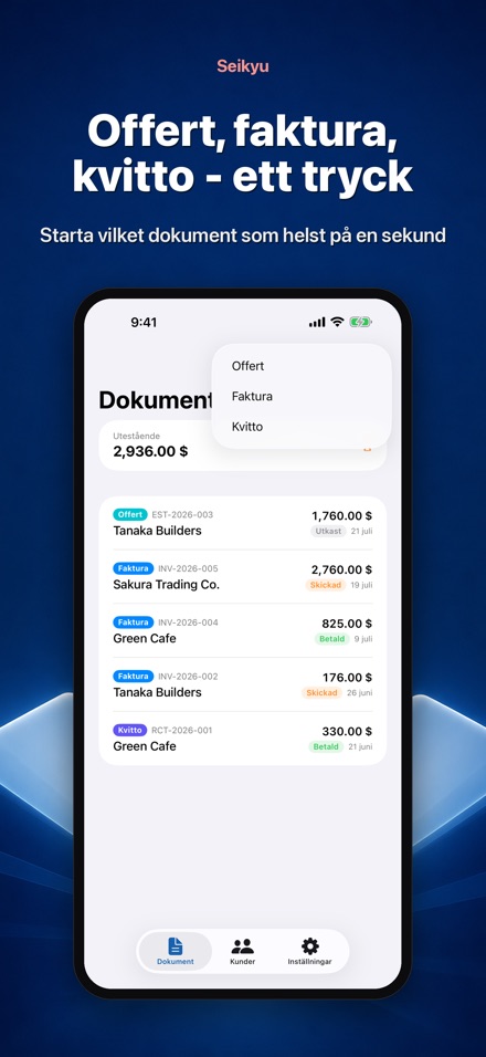 Seikyu: Faktura & Offert 7