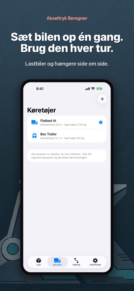 Akseltryk Beregner 9