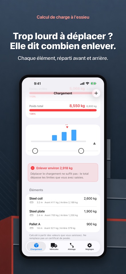 Calcul de charge à l'essieu 5