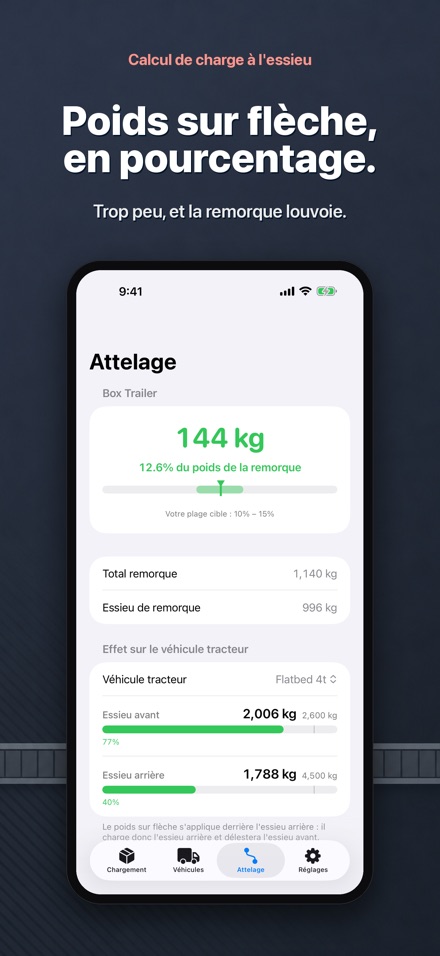 Calcul de charge à l'essieu 6