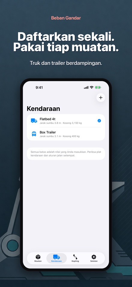 Beban Gandar - Cek Muatan 9