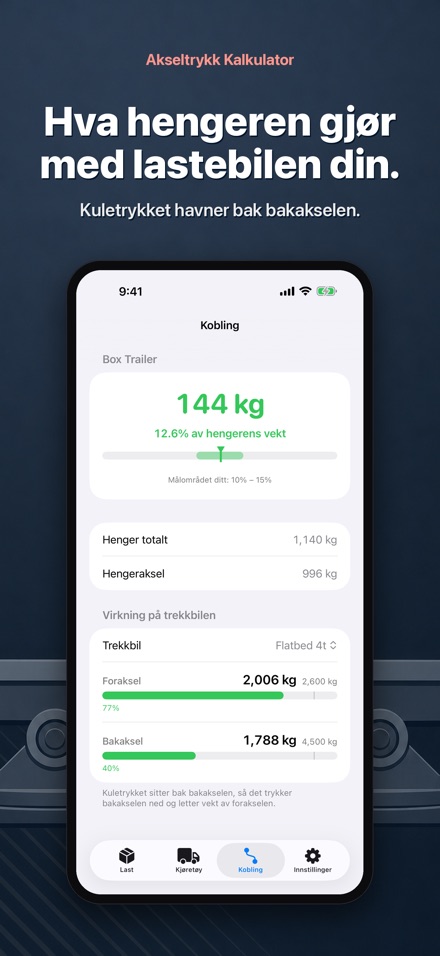 Akseltrykk Kalkulator 7