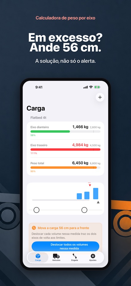 Calculadora de peso por eixo