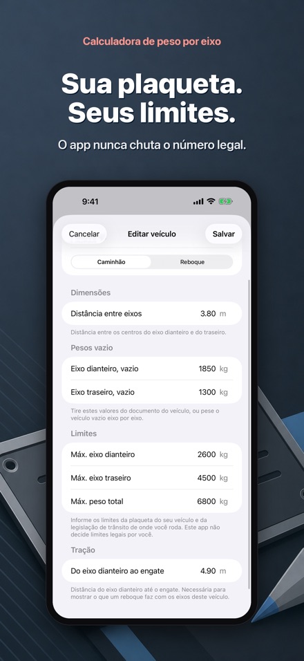 Calculadora de peso por eixo 8