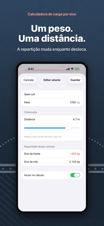 Calculadora de carga por eixo 4