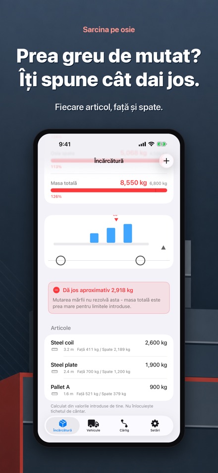 Calculator sarcina pe osie 5