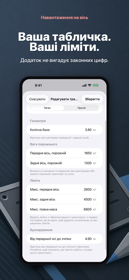 Навантаження на вісь 8