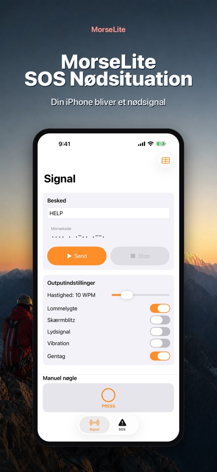 MorseLite: Flash og Signal 10
