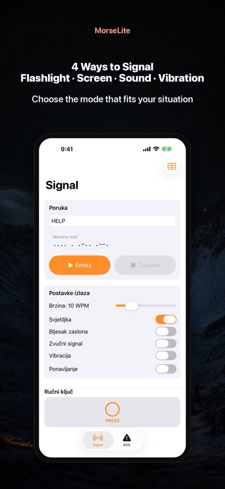 MorseLite: Bljesak i Signal 3