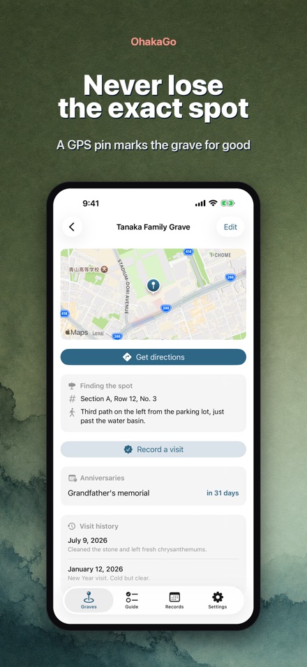 OhakaGo: Grave Visit Tracker 2