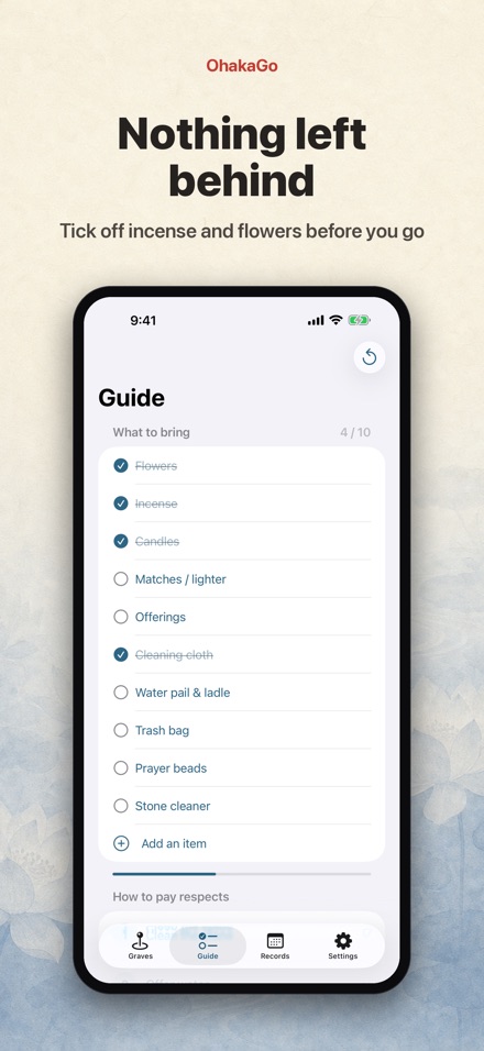OhakaGo: Grave Visit Tracker 3