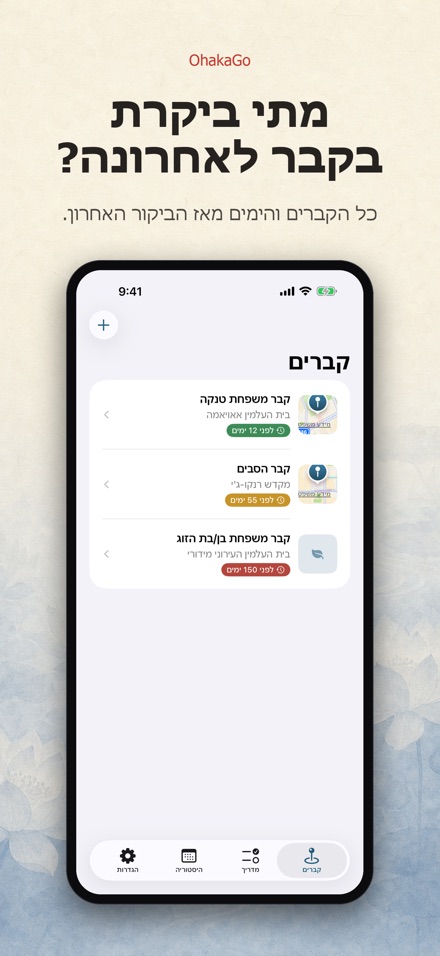 OhakaGo: איתור וניהול קברים