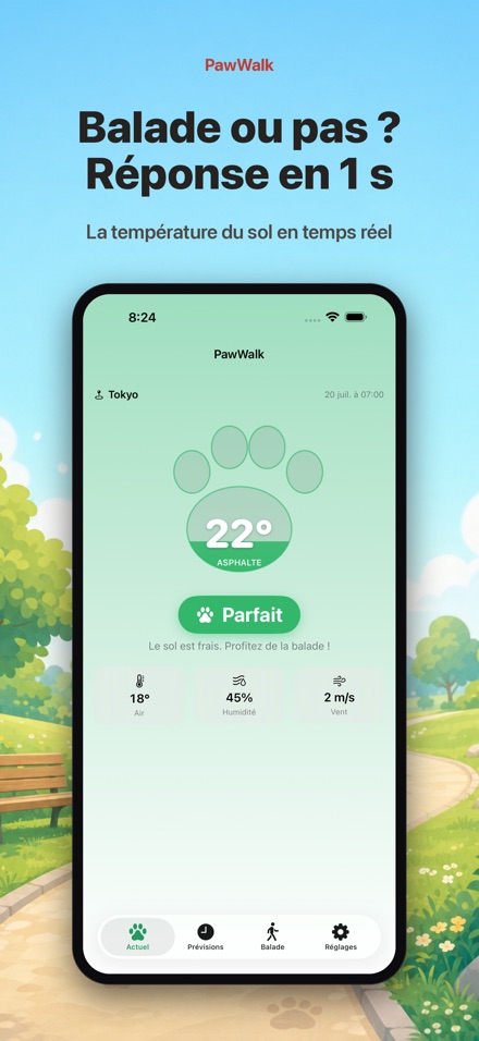PawWalk – Balade chien chaleur