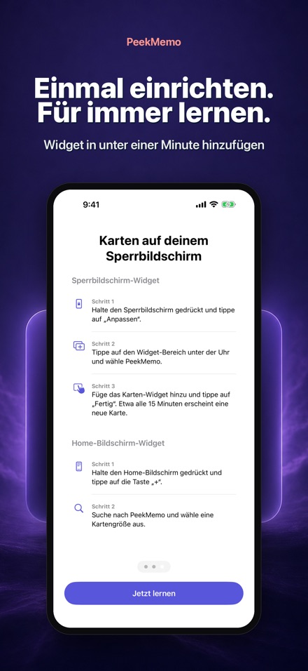 PeekMemo: Karteikarten 7
