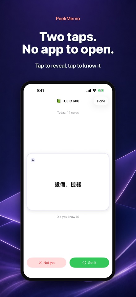 PeekMemo: Lock Screen Cards 3