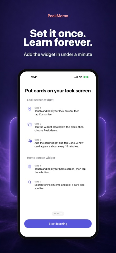 PeekMemo: Lock Screen Cards 7