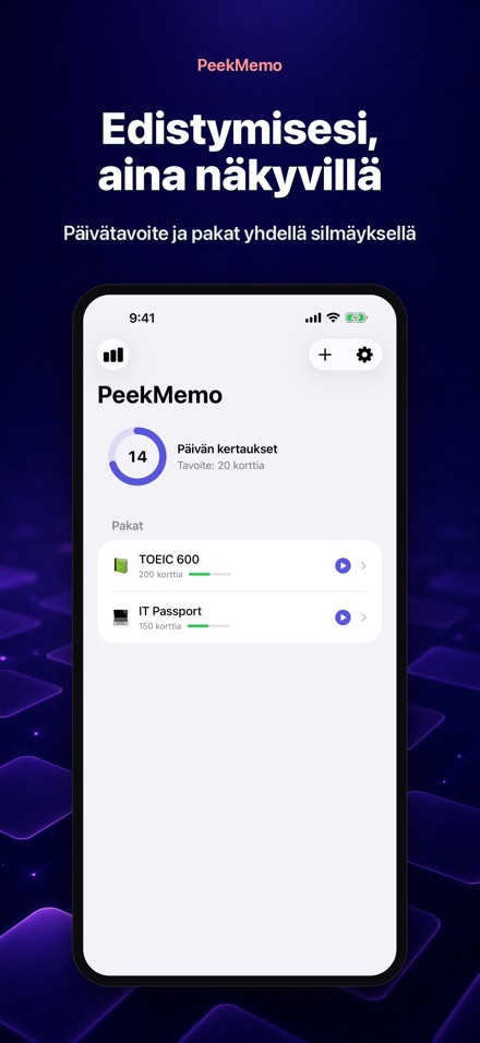 PeekMemo: Sanakortit 4