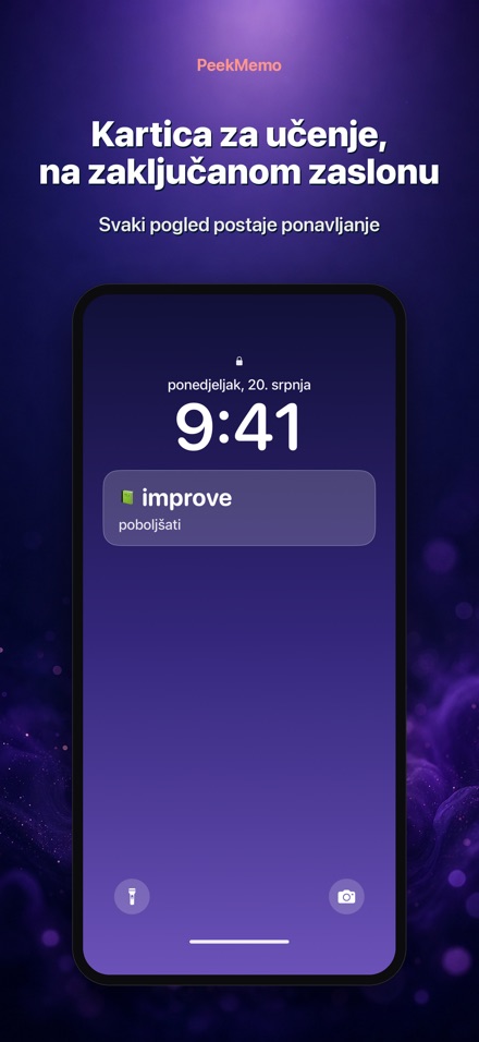 PeekMemo: kartice za učenje