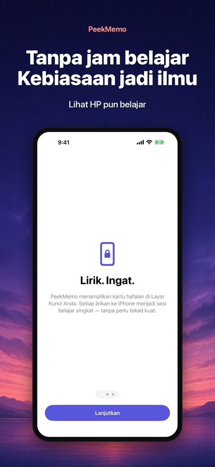 PeekMemo: Kartu Layar Kunci 8