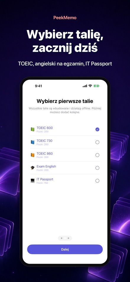 PeekMemo: fiszki na ekranie 9