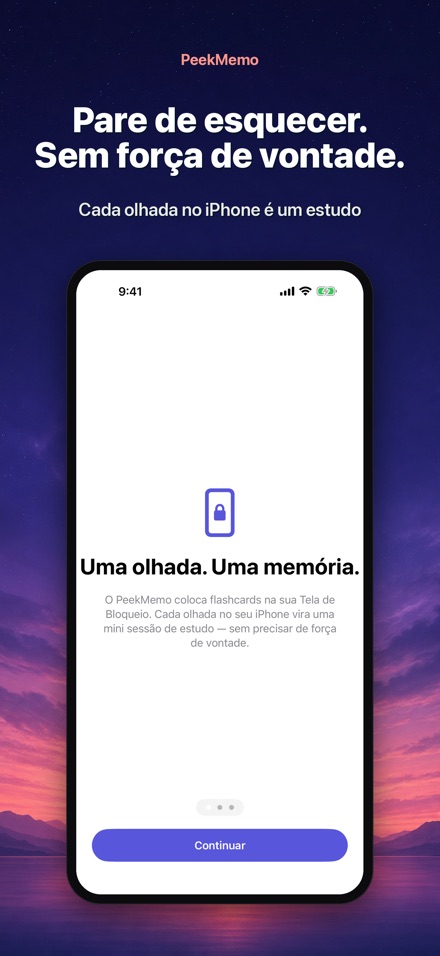 PeekMemo: Flashcards na tela 8