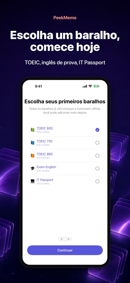 PeekMemo: Flashcards na tela 9