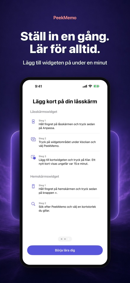 PeekMemo: Glosor på skärmen 7