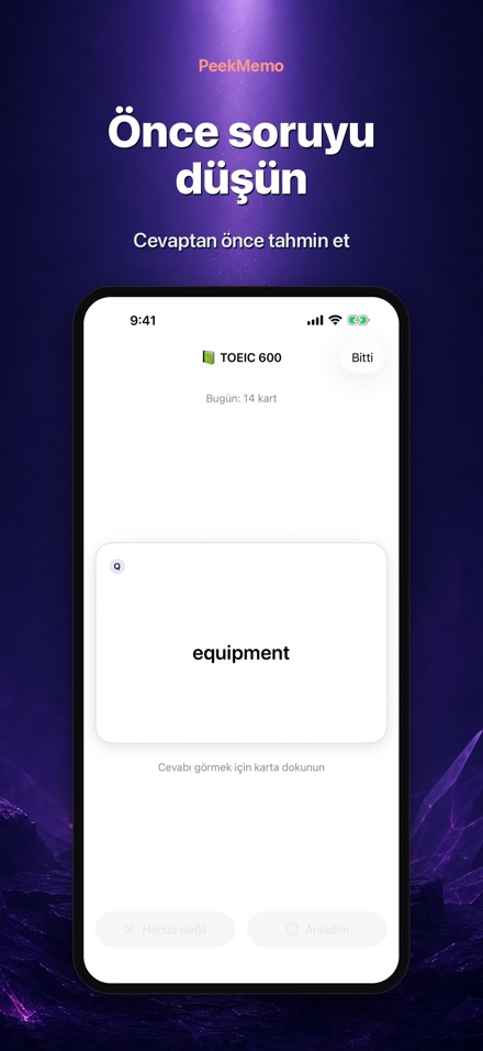 PeekMemo: Kilit Ekranı Kartı 2