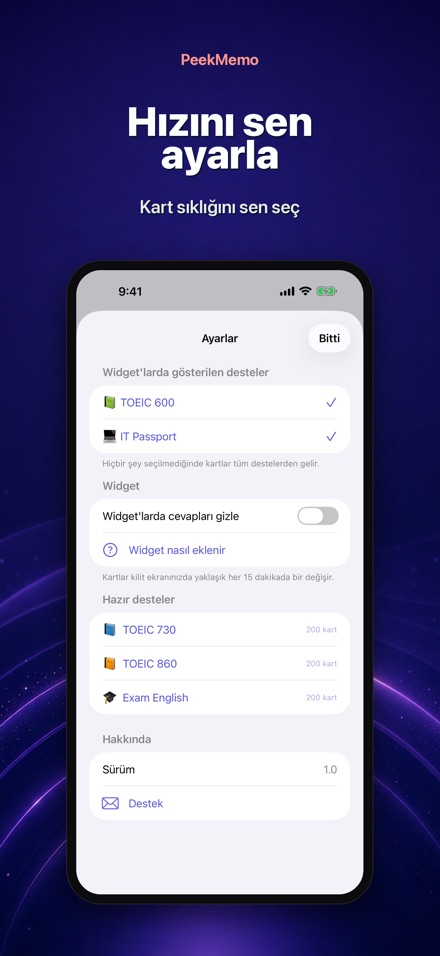 PeekMemo: Kilit Ekranı Kartı 10