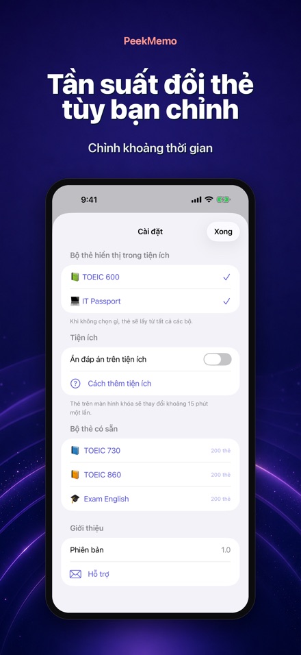 PeekMemo: Thẻ màn hình khóa 10