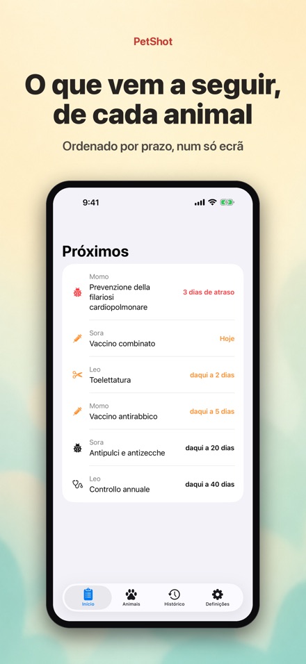 PetShot: Lembrete de Vacinas
