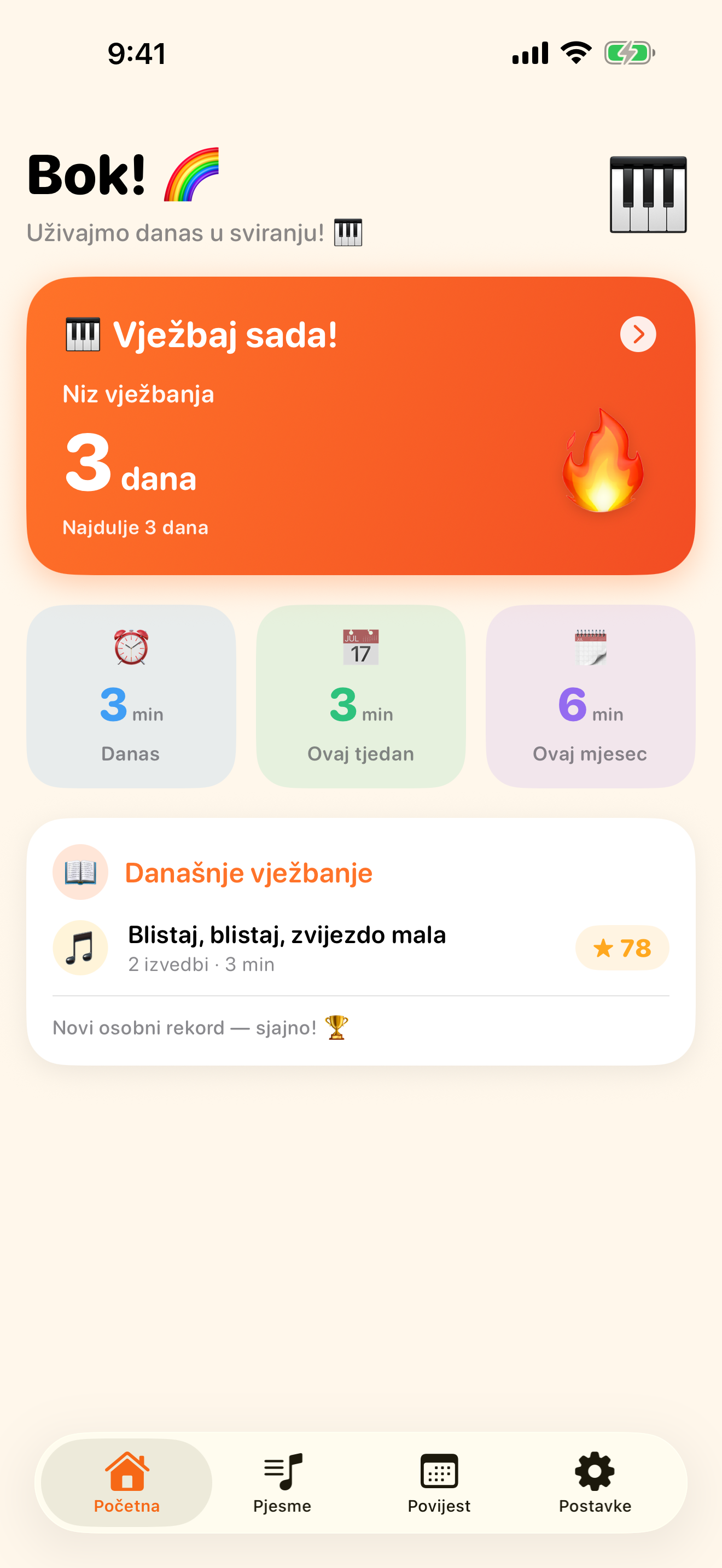 Aplikacija za klavir koju otvaraš svaki dan