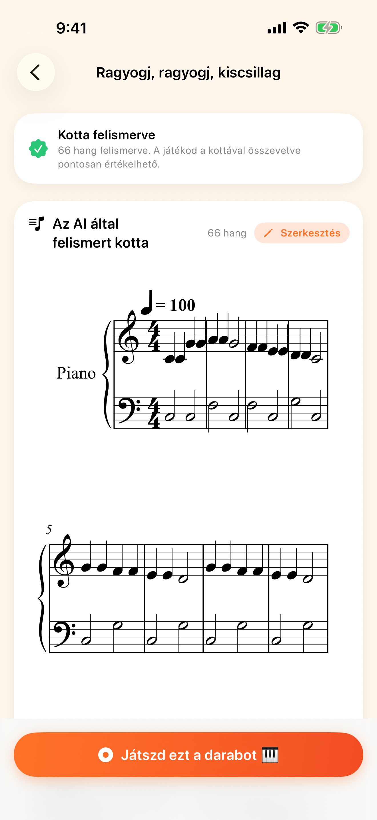 Szkenneld be a kottát a kamerával