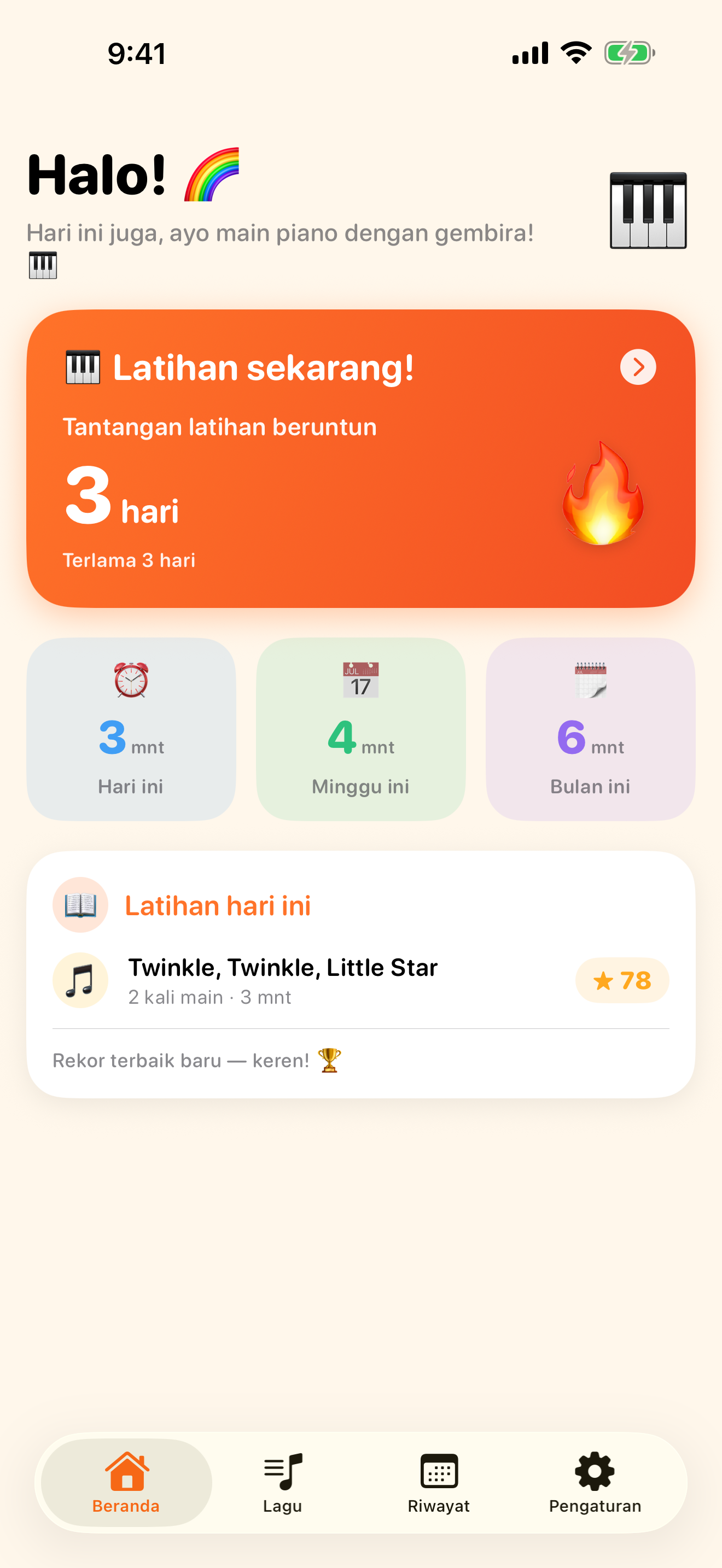 Aplikasi latihan piano yang bikin betah tiap hari