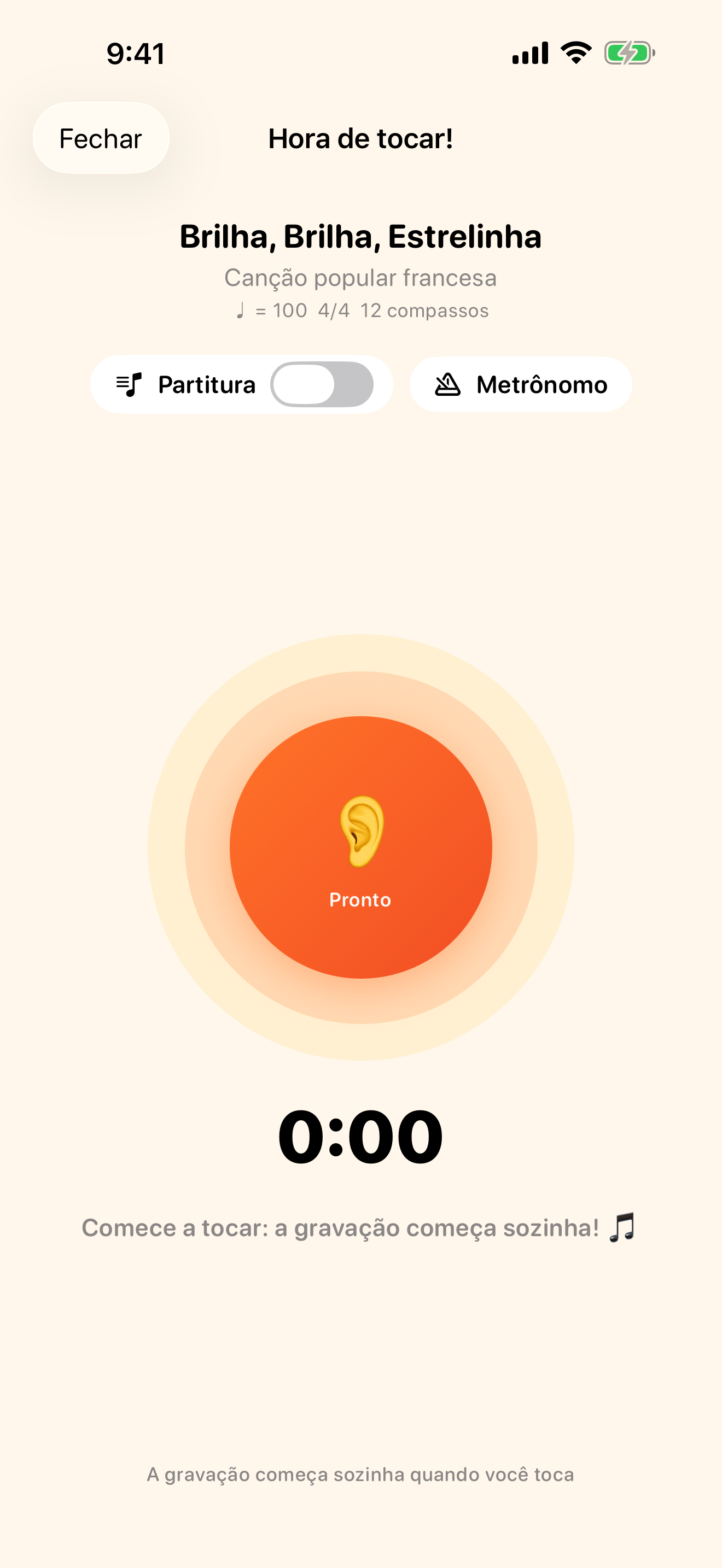 O app está ouvindo
