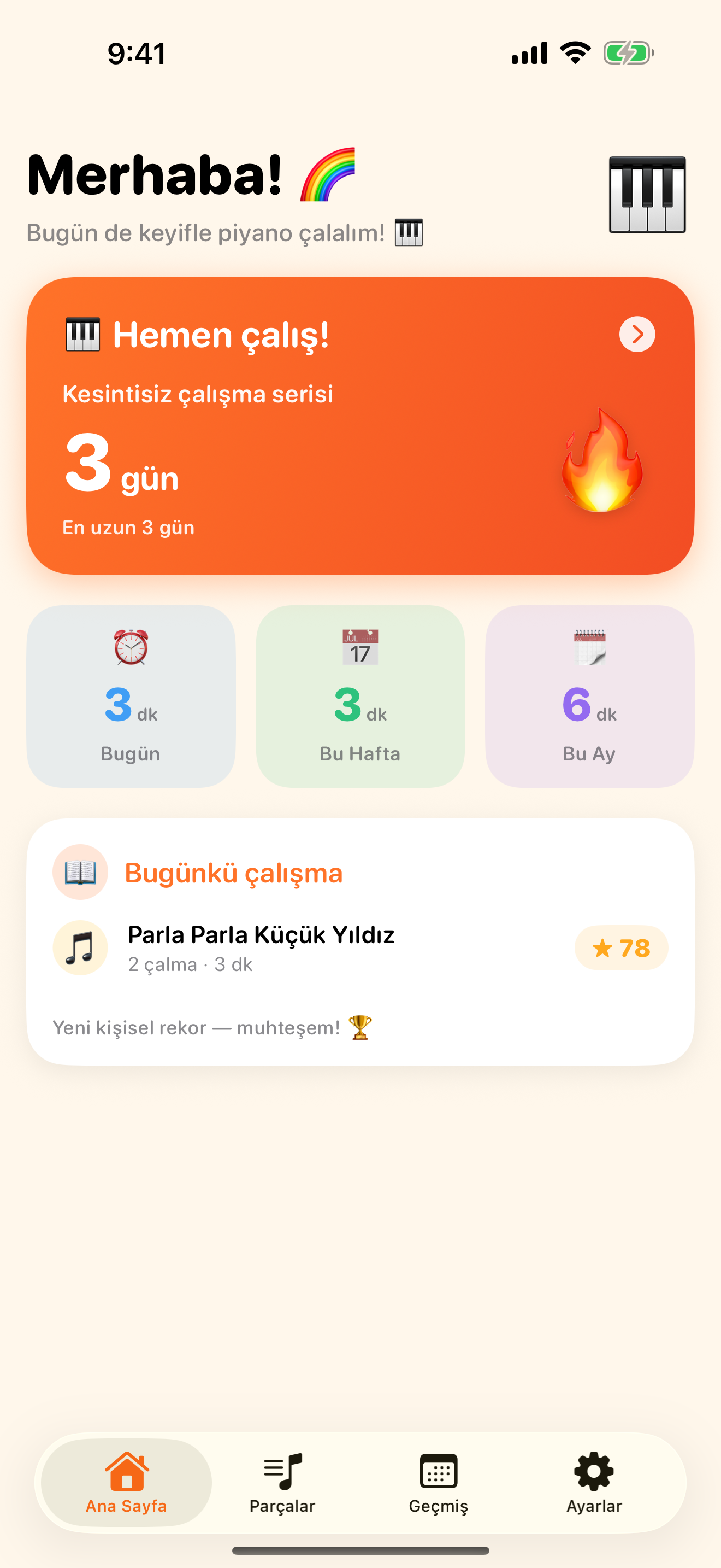 Her gün açmak isteyeceğin piyano uygulaması