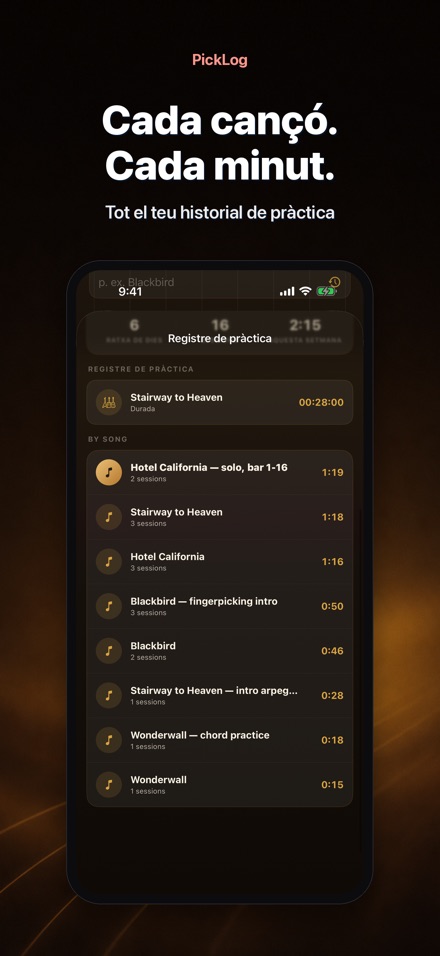 PickLog: Cronòmetre Guitarra 5