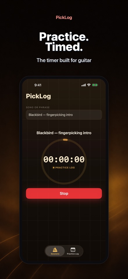 PickLog: Guitar Practice Timer