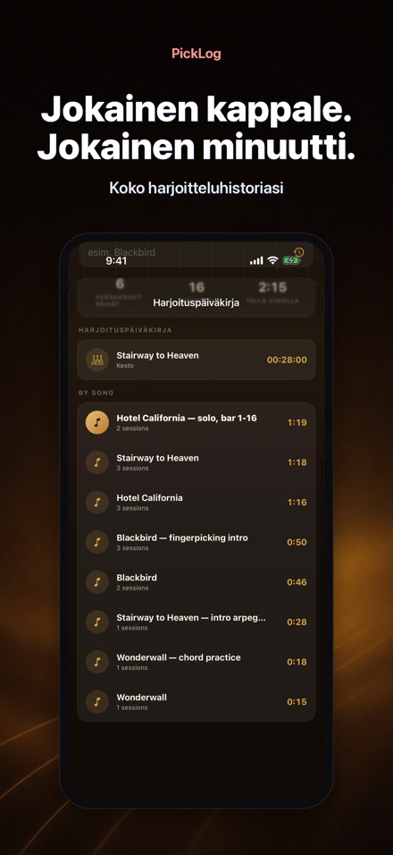 PickLog: Harjoitusajastin 5