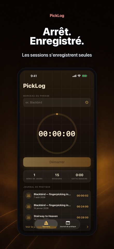 PickLog: Chrono Guitare 7