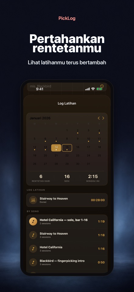 PickLog: Timer Latihan Gitar 4