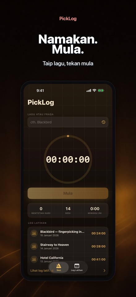 PickLog: Pemasa Latihan Gitar 2