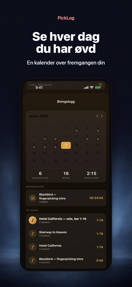 PickLog: Gitarøvings-timer 3