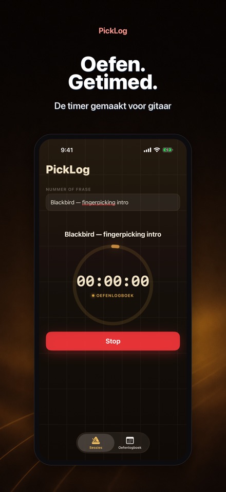 PickLog: Gitaaroefening Timer