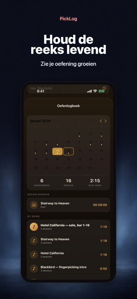 PickLog: Gitaaroefening Timer 4