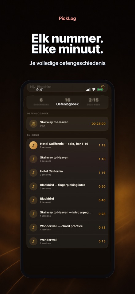 PickLog: Gitaaroefening Timer 5