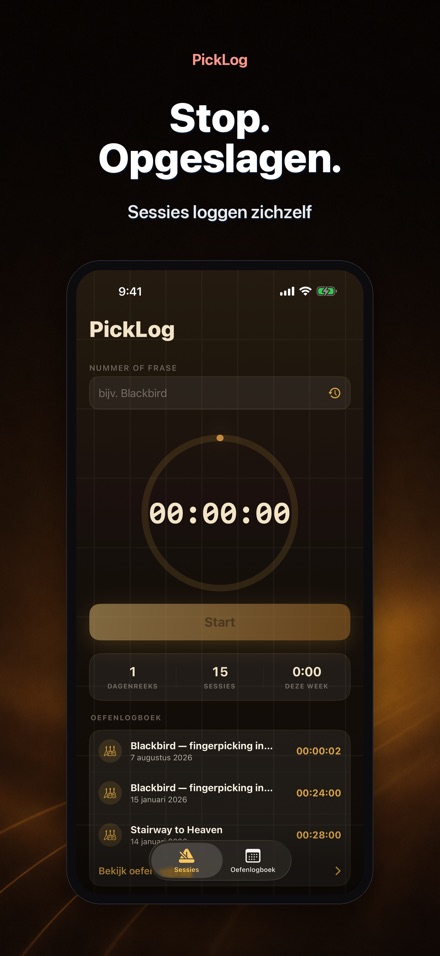 PickLog: Gitaaroefening Timer 7