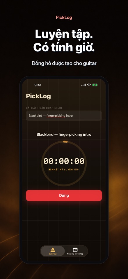 PickLog: Đồng Hồ Tập Guitar