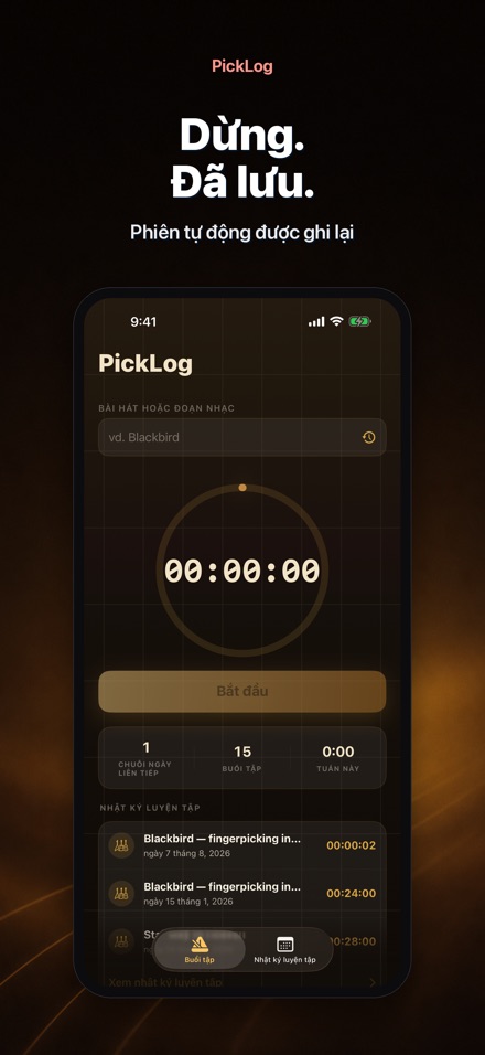 PickLog: Đồng Hồ Tập Guitar 7