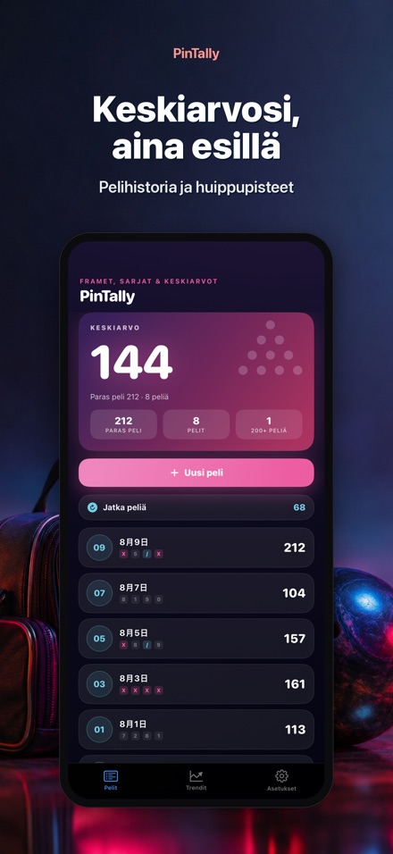 PinTally: Keilailun Pisteet 4